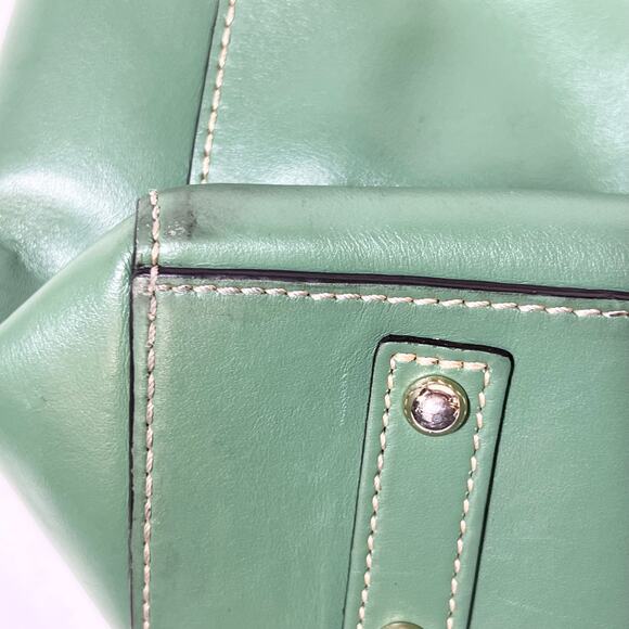 Dooney & Bourke Ashton Shoulder Tote Bag Large Ivy Green Smooth Leather Gold - Picture 12 of 16